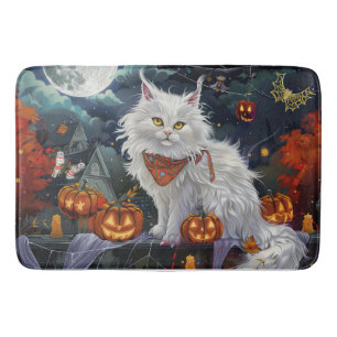Turkse Angora kat Halloween Spooky Badmat