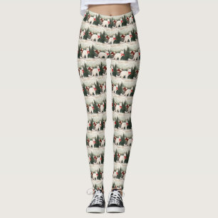 Turkse Angora Kat in Sneeuw Kerstmis Leggings