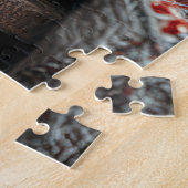 Turkse Angora kat met kerstcadeaus open haard Legpuzzel (Zijkant)