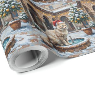 Turkse Angora Kerst Oud-Osmaanse Binnenplaats Cadeaupapier