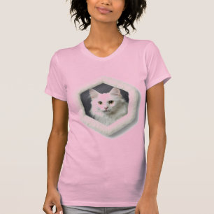 Turkse Angorakat In Een Lijst - Roze T-shirt