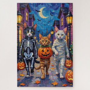 Turkse Angorakatjes in Halloween Kostuums Legpuzzel