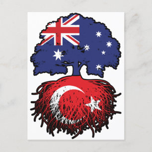 Turkse Australische Australië - boomstammen Briefkaart