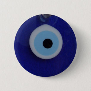 TURKSE BLUE GLASS EVIL EYE AMULET Button