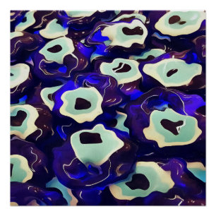 Turkse Boncuk Eye Shaped Amulet Bizarre Art Perfect Poster