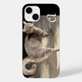 TURKSE CAT MONOGRAM Case-Mate iPhone CASE (Achterkant)