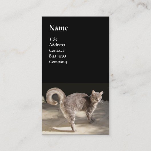 TURKSE CAT MONOGRAM VISITEKAARTJE (Voorkant)