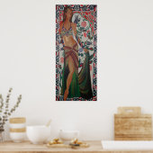 Turkse danser met traditionele kunstachtergrond poster (Keuken)