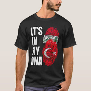 Turkse en Iraakse mix erfgoed DNA vlag T-shirt