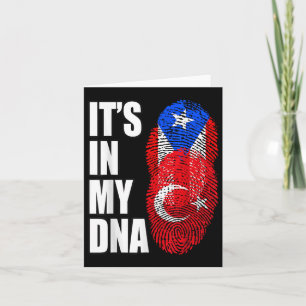 Turkse en Puerto Ricaanse gemengde erfgoed DNA-vla Kaart
