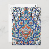 Turkse florale tegels briefkaart (Voorkant / Achterkant)