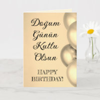 Turkse Gelukkige Verjaardag Doğum Günün Kutlu Olsu