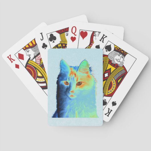 Turkse Hoera - Neon Angora Cat Pokerkaarten (Achterkant)