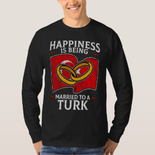 Turkse Huwelijk Turk Erfgoed Wortels Turkije Vlag T-shirt