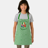 Turkse Ierse vlaggen Shamrock Personalizeerd Schort (Insitu)