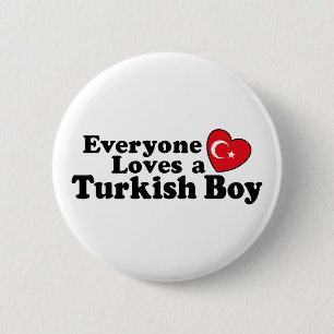 Turkse jongen ronde button 5,7 cm