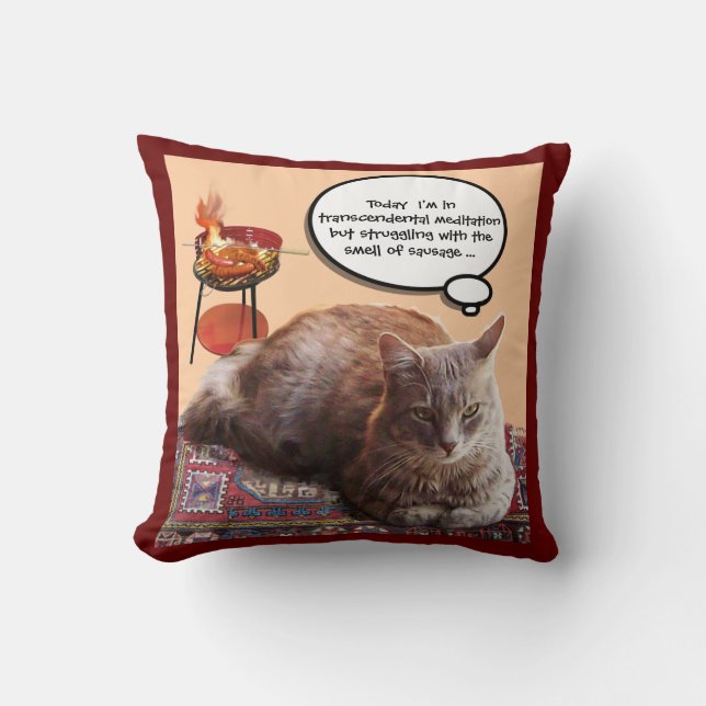 TURKSE KAT IN TRANSCENDENTALE BEMIDDELING KUSSEN (Voorkant)