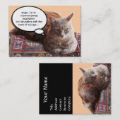 TURKSE KAT IN TRANSCENDENTALE BEMIDDELING VISITEKAARTJE (Voorkant / Achterkant)