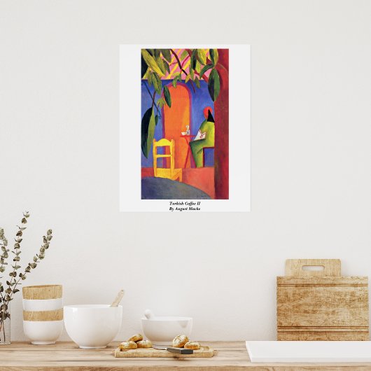 Turkse koffie ( ii ) tegen augustus Macke Poster (Keuken)