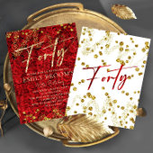 Turkse Rozen 40e verjaardag Veertig uitnodiging