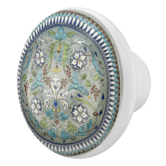 Turkse stijl vintage Victoriaanse kunst grijsblauw Keramische Knop