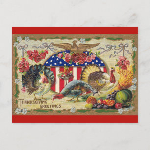 -Turkse Thanksgiving Groeten Patriottisch Briefkaart