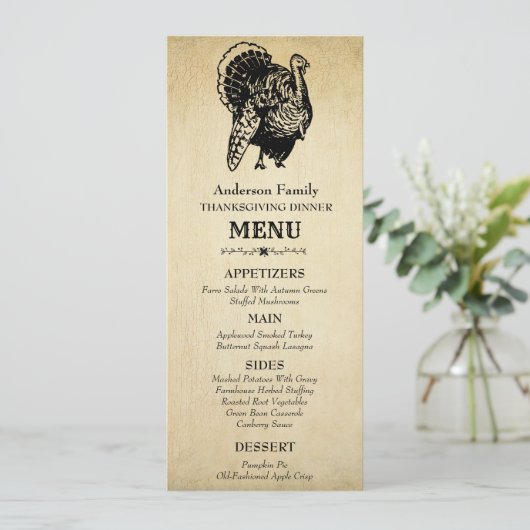 -Turkse Thanksgiving Menu (Staand voorkant)