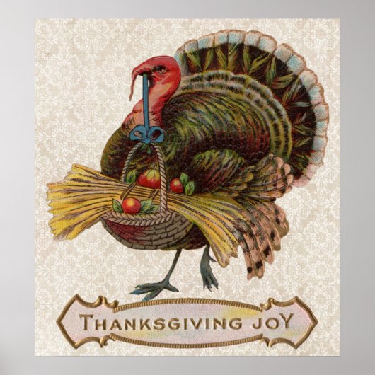  turkse Thanksgiving vreugde poster (Voorkant)