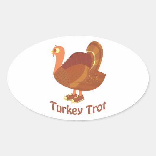 Turkse trot ovale sticker (Voorkant)