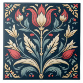Turkse tulp Ottomaans geïnspireerd Tegeltje (Voorkant)