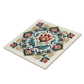 Turkse tulp Ottomaans geïnspireerd Tegeltje (Zijkant)