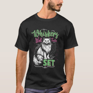 Turkse Van SNUWHAAREN NATTE STAARTEN SET Funny Kat T-shirt