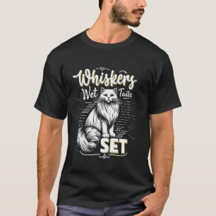Turkse Van SNUWHAAREN NATTE STAARTEN SET Funny Kat T-shirt