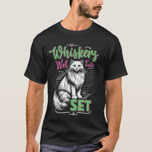 Turkse Van SNUWHAREN NATTE STAARTEN SET Funny Katt T-shirt