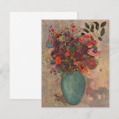 Turkse Vase door Odilon Redon,  bloemen Kunst (Voorkant / Achterkant)