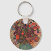 Turkse Vase door Odilon Redon,  bloemen Kunst Sleutelhanger (Voorkant)
