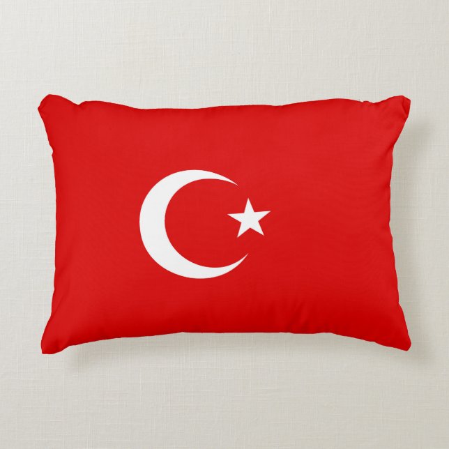 Turkse vlag accent kussen (Voorkant)