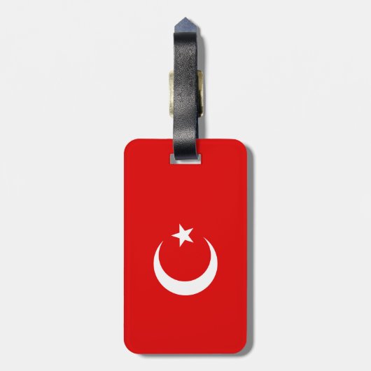 Turkse vlag bagagelabel (Achterkant verticaal)
