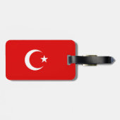 Turkse vlag bagagelabel (Achterkant horizontaal)