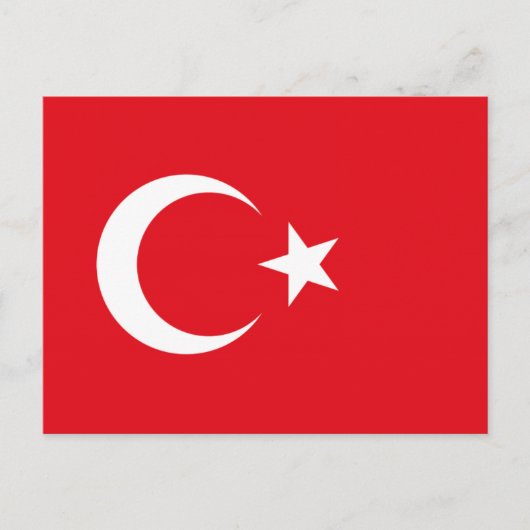 Turkse vlag briefkaart (Voorkant)