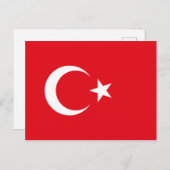 Turkse vlag briefkaart (Voorkant / Achterkant)
