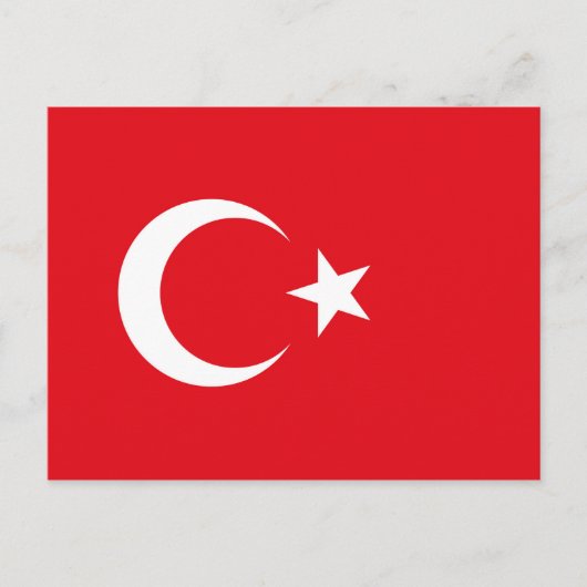 Turkse vlag briefkaart (Voorkant)