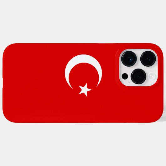 Turkse vlag Case-Mate iPhone case (Achterkant (horizontaal))