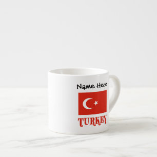 Turkse Vlag en Turkije Persoonlijk Espresso Kop