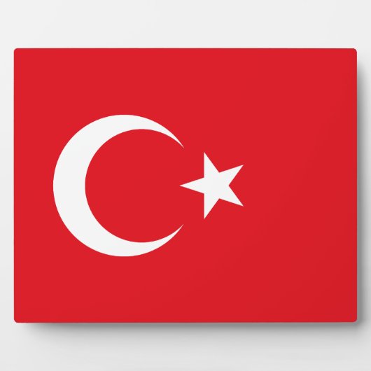 Turkse vlag fotoplaat (Voorkant)