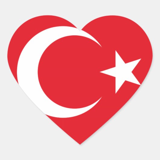 Turkse vlag hart sticker (Voorkant)