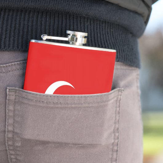 Turkse vlag heupfles (Voorbeeld)