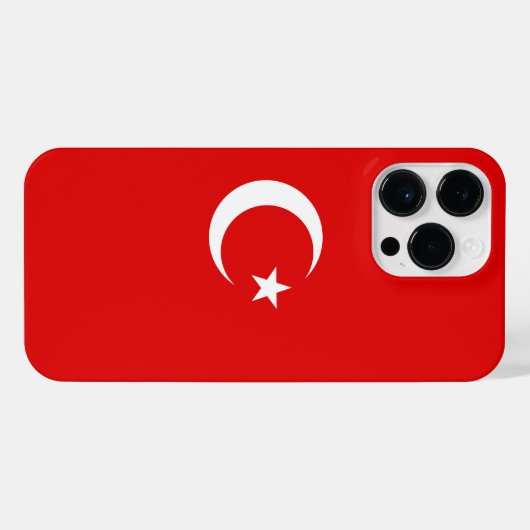 Turkse vlag iPhone hoesje (Achterkant horizontaal)