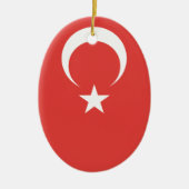 Turkse vlag keramisch ornament (Voorkant)
