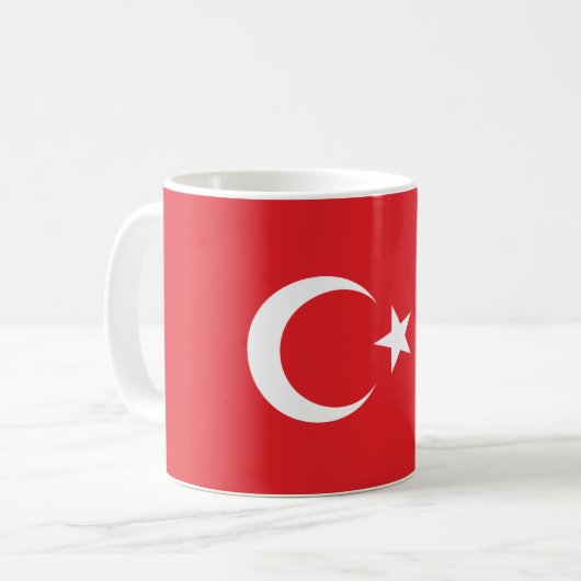 Turkse vlag koffiemok (Voorkant links)